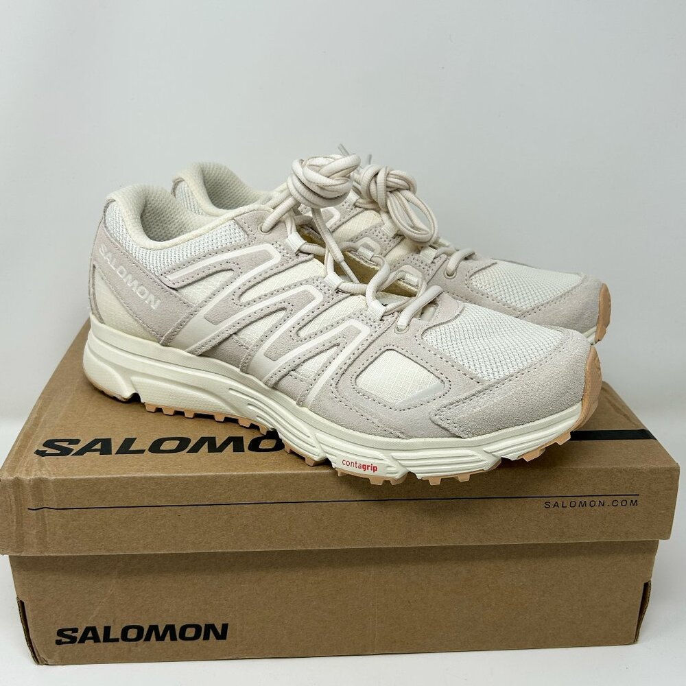 Salomon X-Mission 4 Sneaker -RAINY DAY/ VANILLA/ KELP- Women's 8.5/Men's 7.5